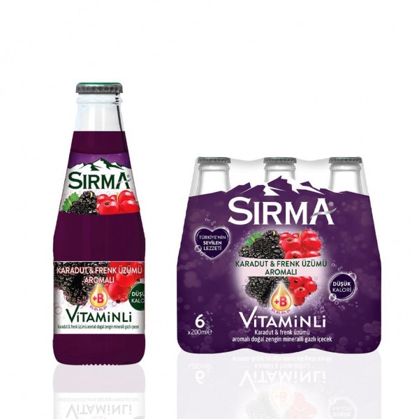 Sırma Karadut soda 24 x 200 ml.